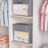 DOUBLE R BAGS Storage Cube Bins Clear Window for kids toys Office Closet Shelf (Grey) - Double R Bags