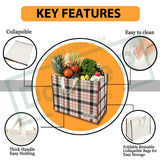 Cotton Canvas Grocery Shopping Bags for Carry Milk Fruits Vegetable with Reinforced Handles Pack of 3