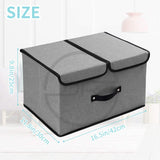 Foldable Rectangular Stackable Storage Bins/Closet Organizer (Pack of 2)
