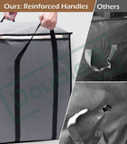 Foldable Storage Bag Organizer Clothes Storage Container for Blanket Pack of 3