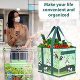Reusable Grocery Shopping Bags Boxes Totes Foldable Heavy Duty Water Resistant Collapsible Storage Box