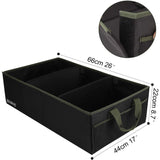 Car Trunk Organizer with 2 Mesh Pockets Black Green