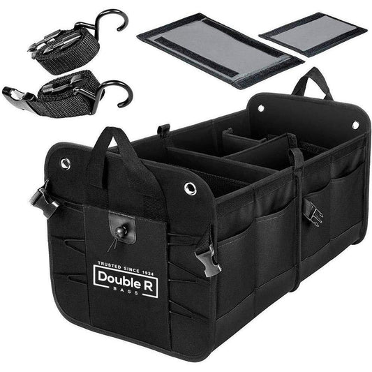 Collapsible Portable Car Dicky Boot Organizer Black - Double R Bags