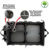 Double R Bags Multi Compartments Collapsible Portable Car Boot Organizer Black - Double R Bags