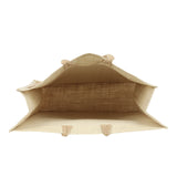 Jute Grocery Shopping Bags for Carry Milk Fruits Vegetable with Reinforced Handles (Pack of 2)