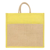 Jute Grocery Shopping Bags for Carry Milk Fruits Vegetable with Reinforced Handles With Zipper (Pack of 2)