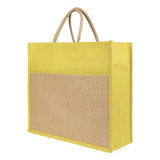 Jute Grocery Shopping Bags for Carry Milk Fruits Vegetable with Reinforced Handles With Zipper (Pack of 2)