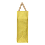 Jute Grocery Shopping Bags for Carry Milk Fruits Vegetable with Reinforced Handles With Zipper (Pack of 2)