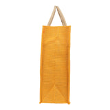 Jute Grocery Shopping Bags for Carry Milk Fruits Vegetable with Reinforced Handles (Pack of 2)