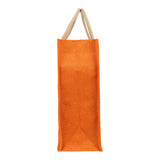 Jute Grocery Shopping Bags for Carry Milk Fruits Vegetable with Reinforced Handles (Pack of 2)