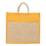 Jute Grocery Shopping Bags for Carry Milk Fruits Vegetable with Reinforced Handles With Zipper (Pack of 2)