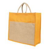 Jute Grocery Shopping Bags for Carry Milk Fruits Vegetable with Reinforced Handles With Zipper (Pack of 2)