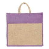 Jute Grocery Shopping Bags for Carry Milk Fruits Vegetable with Reinforced Handles With Zipper (Pack of 2)