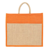 Jute Grocery Shopping Bags for Carry Milk Fruits Vegetable with Reinforced Handles With Zipper (Pack of 2)