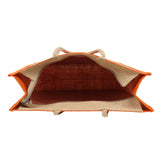 Jute Grocery Shopping Bags for Carry Milk Fruits Vegetable with Reinforced Handles With Zipper (Pack of 2)