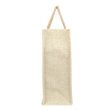Jute Grocery Shopping Bags for Carry Milk Fruits Vegetable with Reinforced Handles With Zipper (Pack of 2)