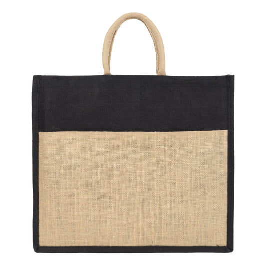 Jute Grocery Shopping Bags for Carry Milk Fruits Vegetable with Reinforced Handles With Zipper (Pack of 2)