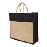 Jute Grocery Shopping Bags for Carry Milk Fruits Vegetable with Reinforced Handles With Zipper (Pack of 2)