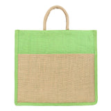 Jute Grocery Shopping Bags for Carry Milk Fruits Vegetable with Reinforced Handles With Zipper (Pack of 2)