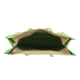 Jute Grocery Shopping Bags for Carry Milk Fruits Vegetable with Reinforced Handles With Zipper (Pack of 2)