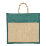 Jute Grocery Shopping Bags for Carry Milk Fruits Vegetable with Reinforced Handles With Zipper (Pack of 2)