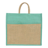 Jute Grocery Shopping Bags for Carry Milk Fruits Vegetable with Reinforced Handles With Zipper (Pack of 2)