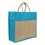Jute Grocery Shopping Bags for Carry Milk Fruits Vegetable with Reinforced Handles With Zipper (Pack of 2)