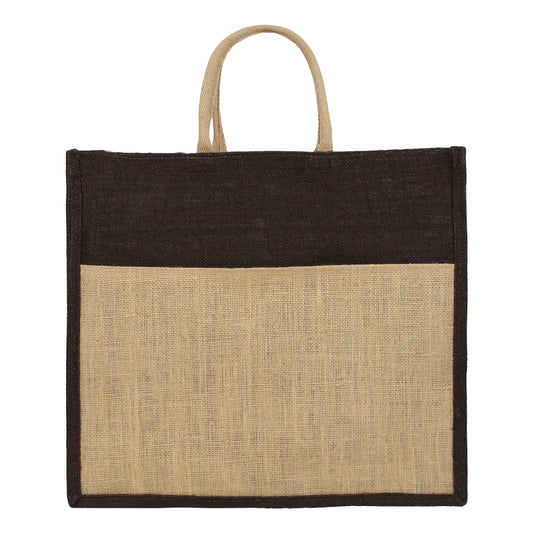 Jute Grocery Shopping Bags for Carry Milk Fruits Vegetable with Reinforced Handles With Zipper (Pack of 1)