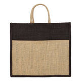 Jute Grocery Shopping Bags for Carry Milk Fruits Vegetable with Reinforced Handles With Zipper (Pack of 1)