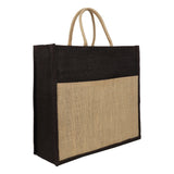 Jute Grocery Shopping Bags for Carry Milk Fruits Vegetable with Reinforced Handles With Zipper (Pack of 1)