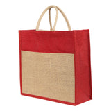 Jute Grocery Shopping Bags fora Carry Milk Fruits Vegetable with Reinforced Handles With Zipper (Pack of 2)