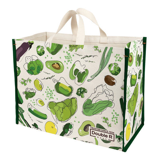 Cotton Canvas Grocery Shopping Bags for Carry Milk Fruits Vegetable with Reinforced Handles Pack of 6