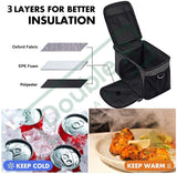 Insulated Lunch Bag Lightweight and Reusable Lunch Box Cover - Black