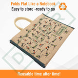 Double R Bags Big Heavy Duty Eco Reusable Jute Yoga Shopping Bag ( Pack of 3)