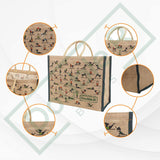 Double R Bags Big Heavy Duty Eco Reusable Jute Yoga Shopping Bag ( Pack of 3)