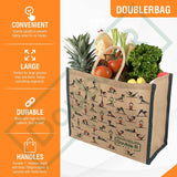 Double R Bags Big Heavy Duty Eco Reusable Jute Yoga Shopping Bag ( Pack of 5)