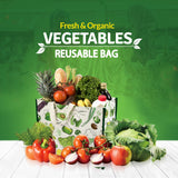Cotton Canvas Grocery Shopping Bags for Carry Milk Fruits Vegetable with Reinforced Handles Pack of 3