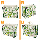 Cotton Canvas Grocery Shopping Bags for Carry Milk Fruits Vegetable with Reinforced Handles Pack of 6