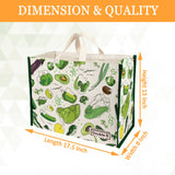 Cotton Canvas Grocery Shopping Bags for Carry Milk Fruits Vegetable with Reinforced Handles Pack of 3