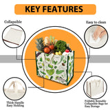 Cotton Canvas Grocery Shopping Bags for Carry Milk Fruits Vegetable with Reinforced Handles Pack of 3