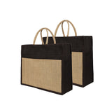 Jute Grocery Shopping Bags for Carry Milk Fruits Vegetable with Reinforced Handles With Zipper (Pack of 1)