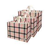 Cotton Canvas Grocery Shopping Bags for Carry Milk Fruits Vegetable with Reinforced Handles Pack of 3