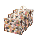 Cotton Canvas Grocery Shopping Bags for Carry Milk Fruits Vegetable with Reinforced Handles Pack of 3