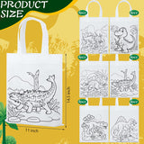Double R Bags 24 Pcs Dinosaur Party Gift Bag for Boys - Dino Party Supplies | Color Your Own Bag