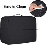 Sewing Machine Cloth Cover with Top Handle and Pockets - Heavy Duty Dust Cover for Most Standard Silai Singer Usha Jack Juki Brother Machines - Stitching Tailoring Silai Machine - Black