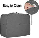 Sewing Machine Cloth Cover with Top Handle and Pockets - Heavy Duty Dust Cover for Most Standard Silai Singer Usha Jack Juki Brother Machines - Stitching Tailoring Silai Machine - Grey