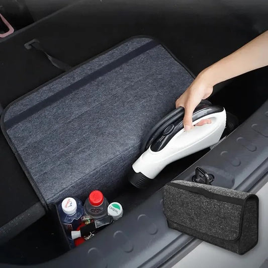 DOUBLE R BAGS Car Trunk Organizers Large Foldable Boot Storage Organizer Anti Slip Car Trunk Compartment Boot Cleaning Supplies Storage Organizer Utility Tool Bag