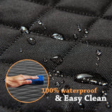 DOUBLE R BAGS Polyester Dog Car Seat Covers with Side Flap Pet Backseat Cover for Cars, Sedan and Suv'S - Waterproof Hammock Diamond Pattern Dog Seat Cover Black Large