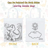 Double R Bags 24 Pcs Dinosaur Party Gift Bag for Boys - Dino Party Supplies | Color Your Own Bag