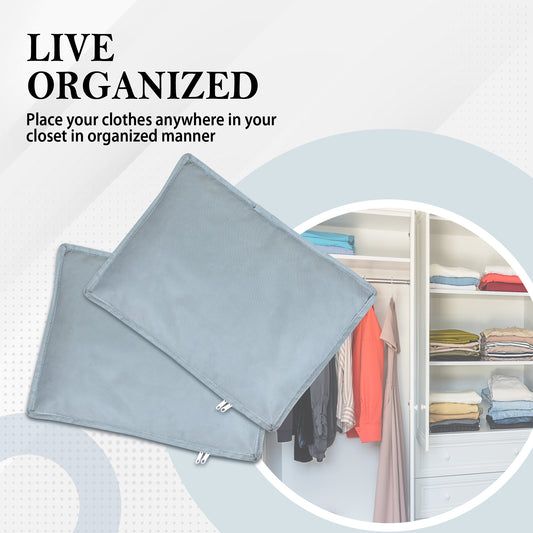 Premium Grey Saree Covers with Zip - Set of 6: Organize and Protect Your Sarees with Style!